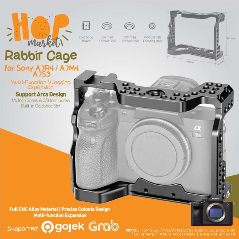 HOP GRC-A7M4 Cage Rig for Sony A7R4 A7M4 A7S3 A7IV Plate CNC Aluminium  Metal Camera Alpha A7 Mark