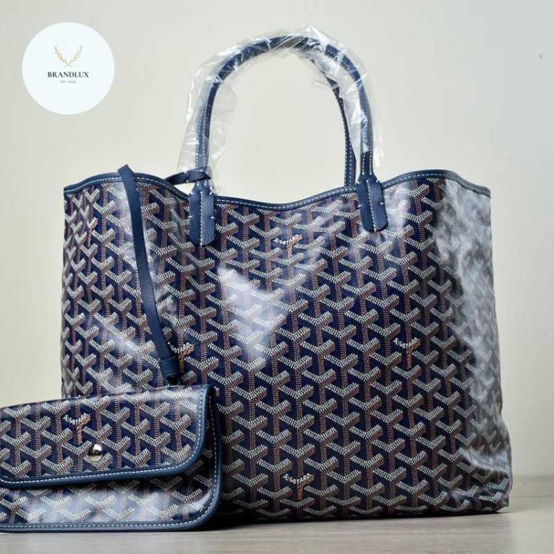 GOYARD ST LOUIS PM BLUE NAVY 100 Authentic