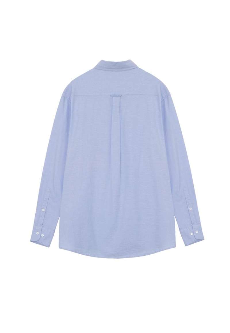 MARITHE FRANCOIS GIRBAUD Embroidery Oxford Shirt Sky Blue