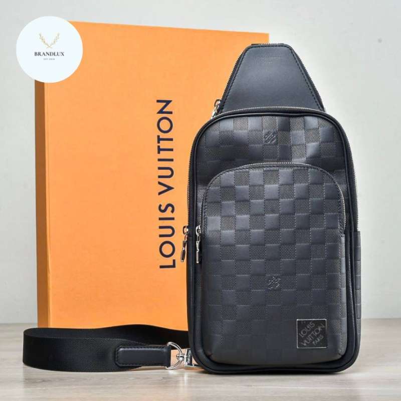 Louis Vuitton AVENUE SLINGBAG NM DAMIER INFINI LEATHER BLACK 100 Authentic
