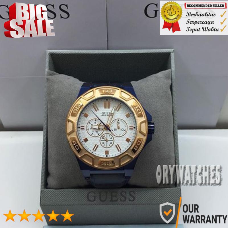 Jual Sale Jam Tangan Guess W0674G7 Baterai Strap Leather Jam
