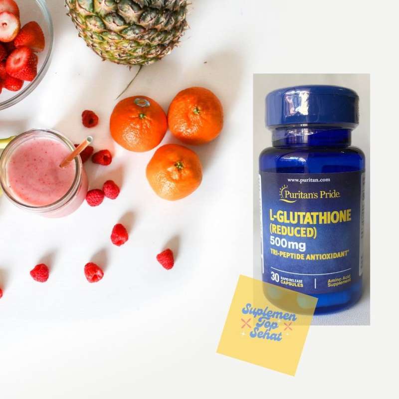 puritan l glutathione Viên uống trắng da Puritan's Pride L-glutathione Reduced 500mg 30 viên main image 1