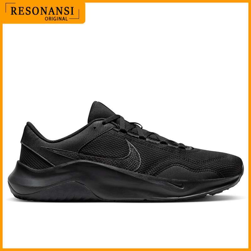SEPATU PRIA TERBARU NIKE ORIGINAL SPORTS LEGEND ESSENTIAL 3 FULL BLACK