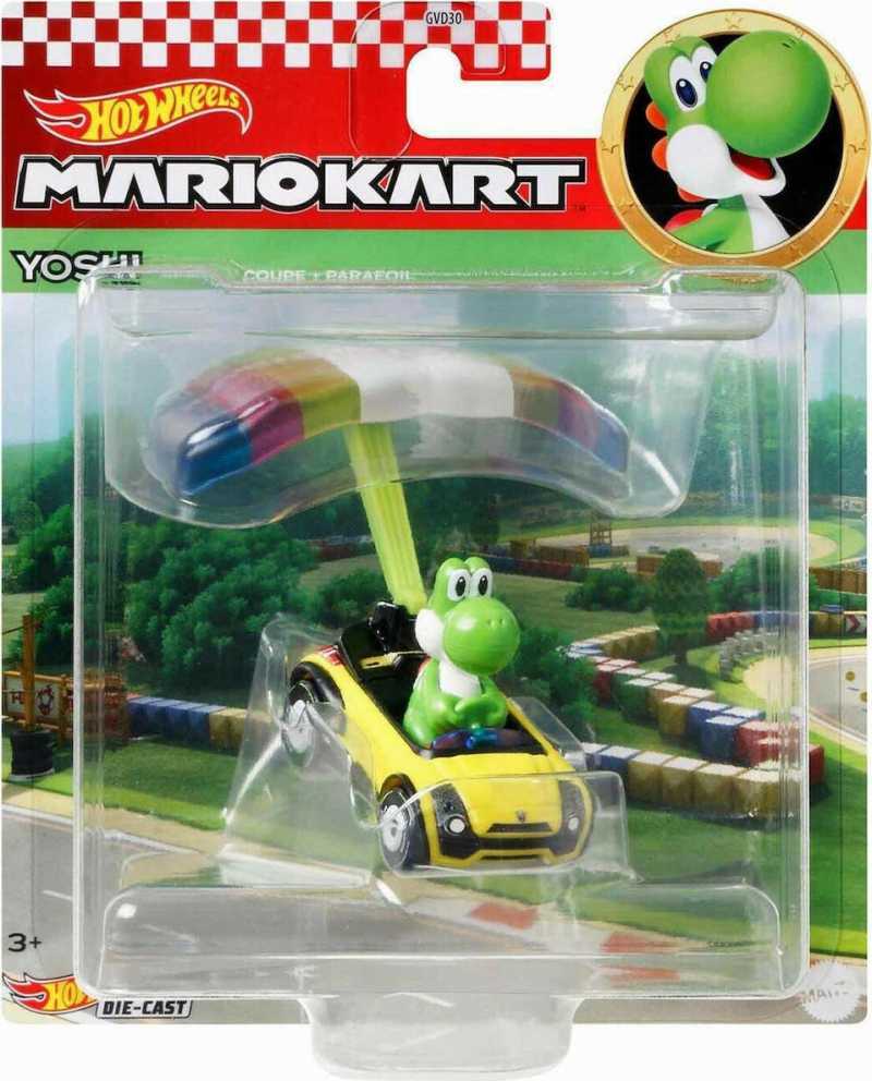 Hot Wheels Mario Kart: Yoshi Sports Coupe Parafoil GVD32 GVD30