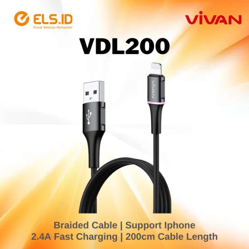 Vivan VDL200 Kabel USB Iphone Lightning Fast Charging