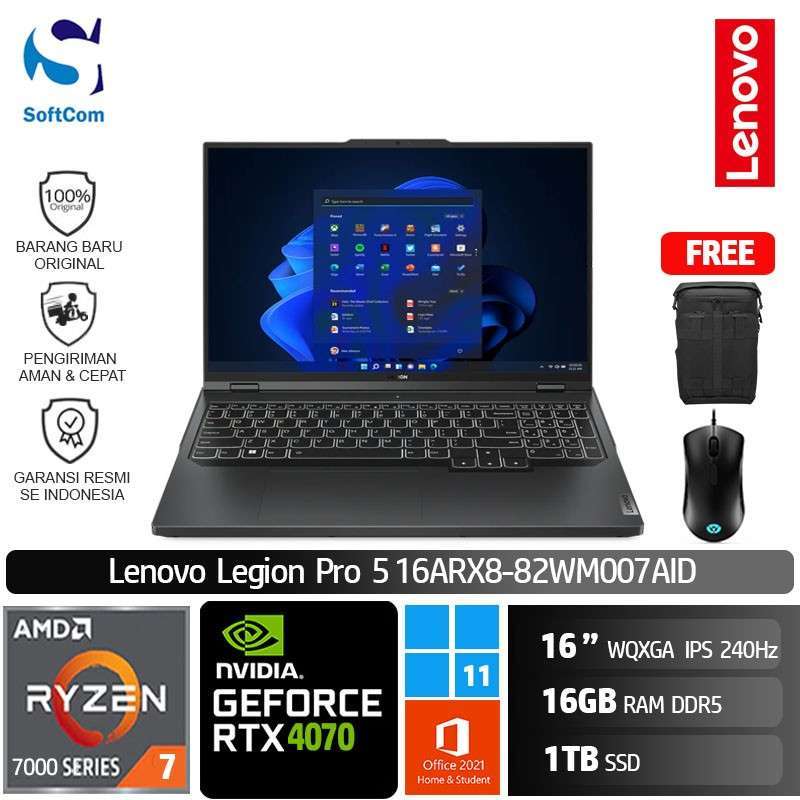 Jual Lenovo Legion Pro 7aid Laptop Gaming [ryzen 7-7745hx/16gb