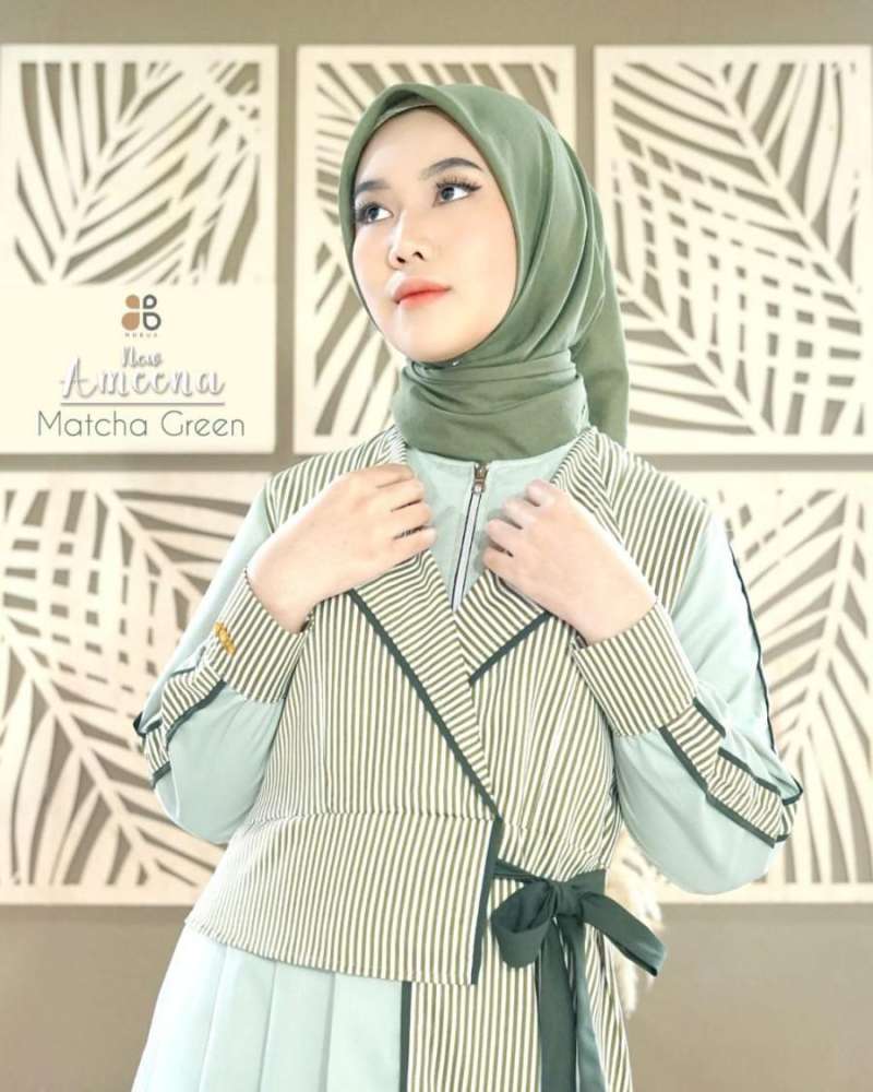 Pola top dress muslimah