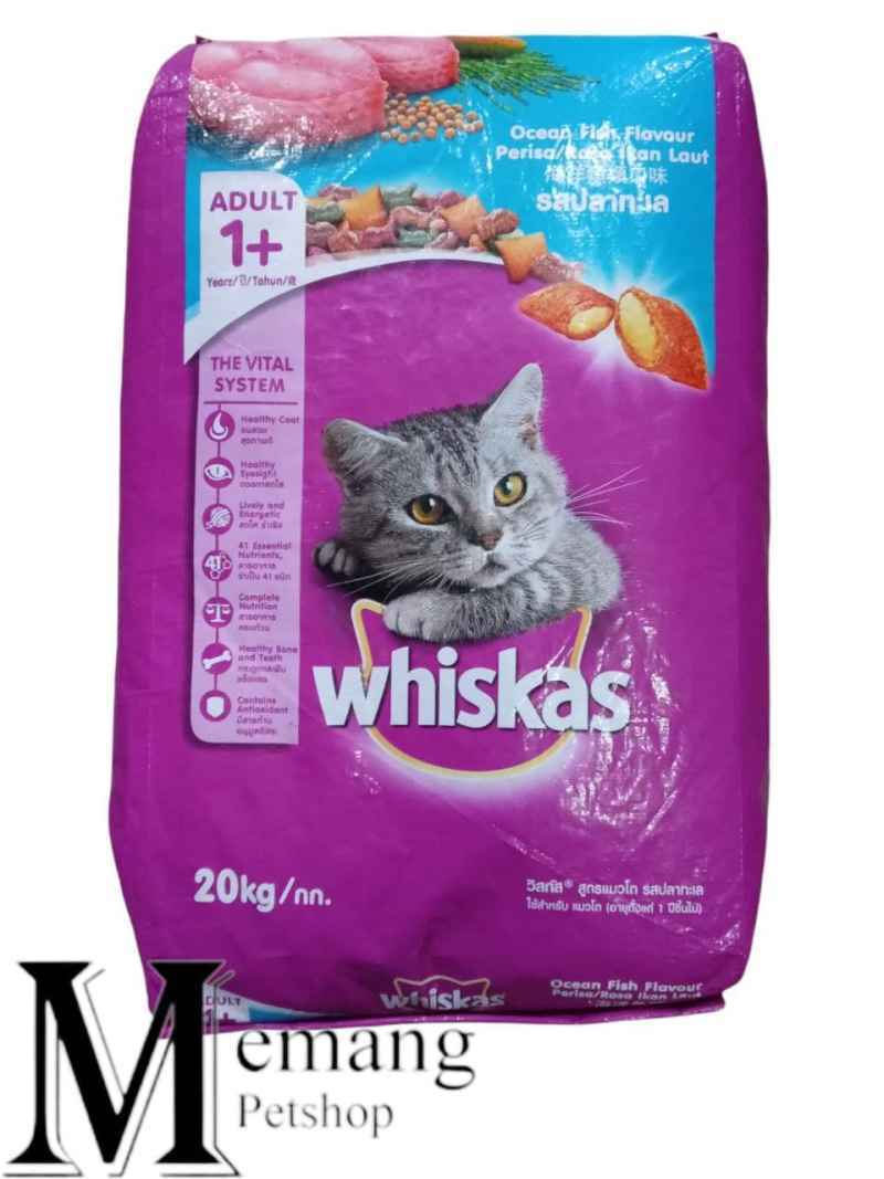 Jual Whiskas Adult Ocean Fish 20Kg Makanan Kucing Dewasa Adult