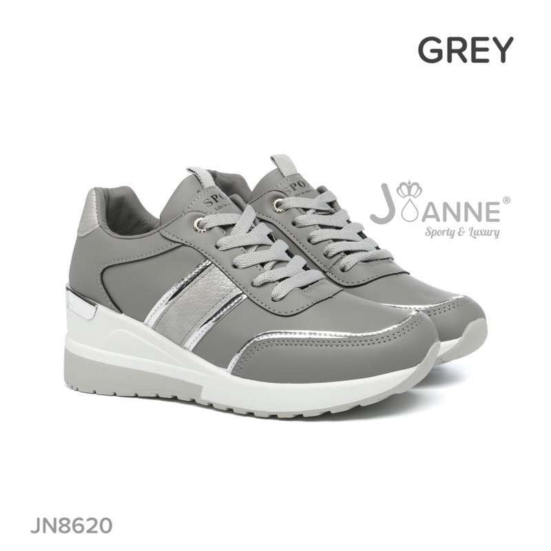 Promo Sepatu Sporty Wedges Sneakers Shoes JN8620 36 GREY Diskon