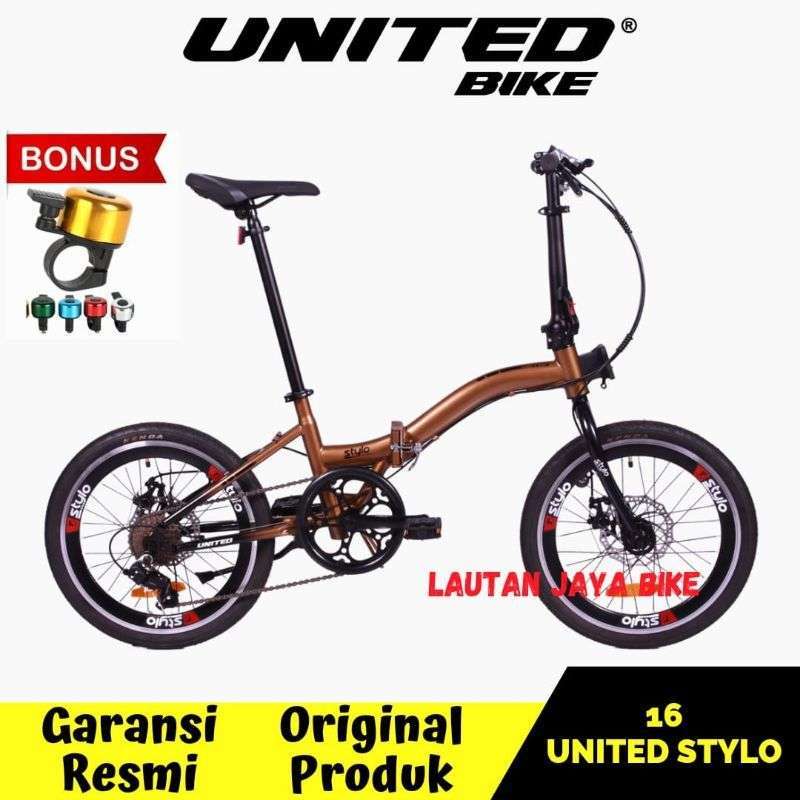 SEPEDA LIPAT 16 IN UNITED STYLO SPORTY NEW