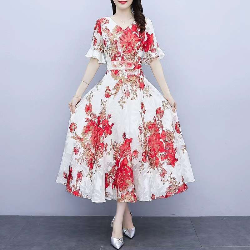 FANMU 2023 Gaun sifon tinggi Korea High Slim New Slim