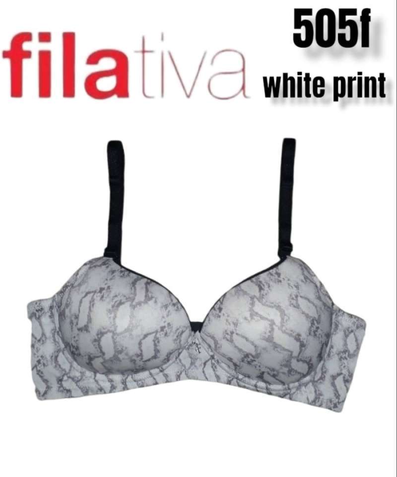 Bra Filativa White Print Black Rope