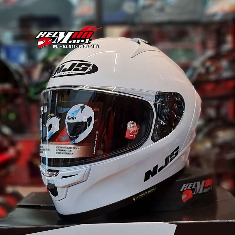Promo Njs Zx-1r Solid - Helm Njs Zx1r Flat Visor - L Putih Promo Njs Zx-1r Solid - Helm Njs Zx1r Flat Visor - L Putih