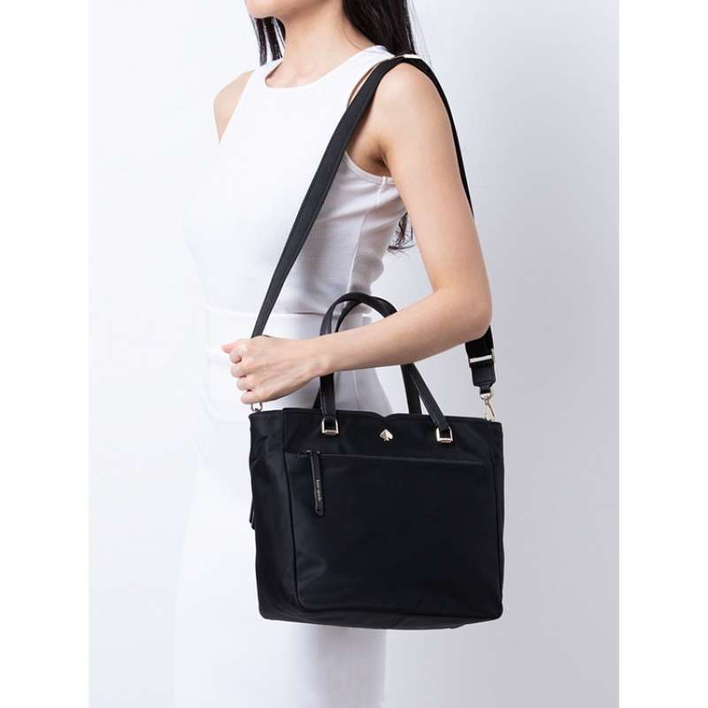Jual Kate Spade Jae Medium Satchel In Black Nylon Di Seller