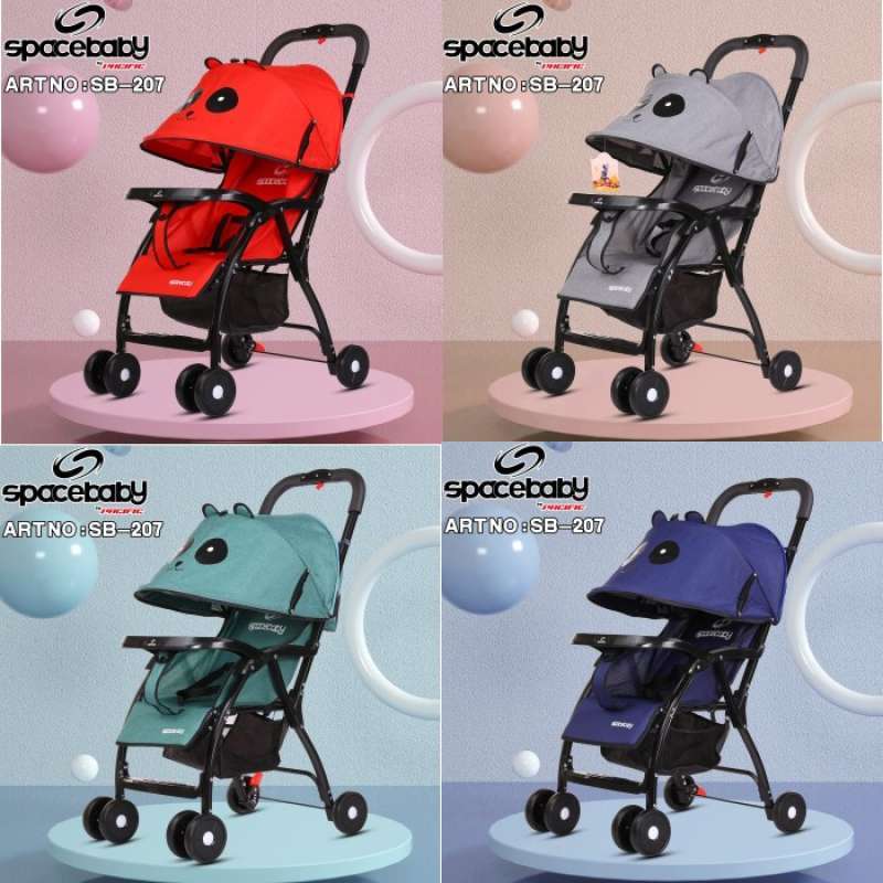 Promo Kereta Dorong Bayi Spacebaby SB207 New Born 25kg Stroller