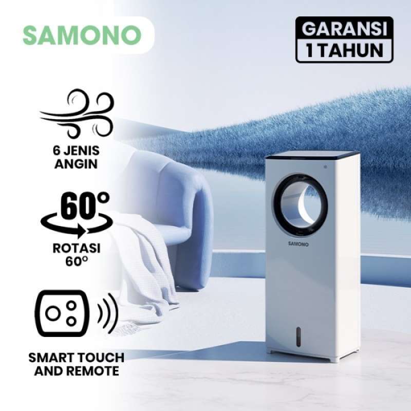 Samono Sw Ac25 Kipas Portable Air Cooler Tanpa Baling Touch Screen