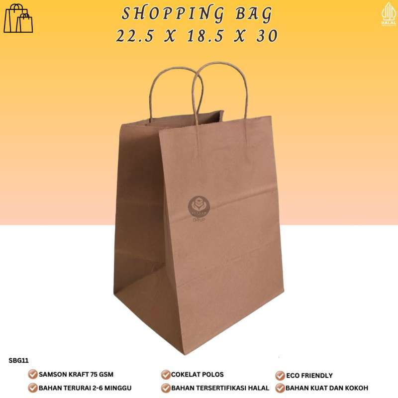 Jual Tas Belanja Kantong Kertas Shopping Bag (isi 10 Pcs-sbg11) Di