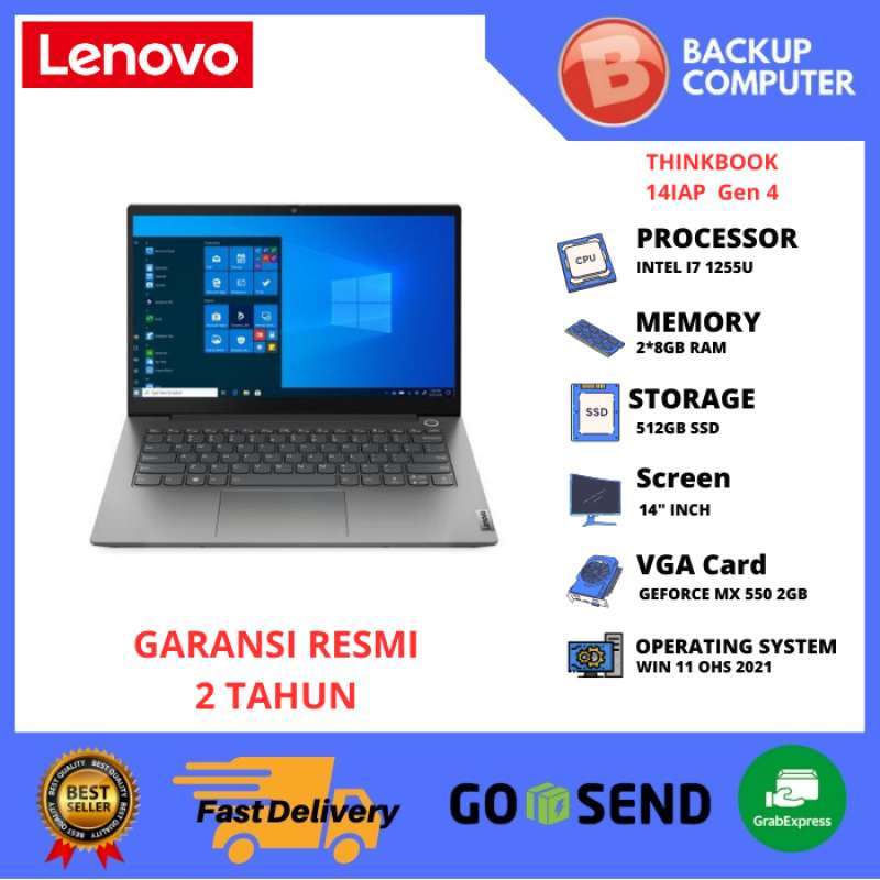 Jual Laptop Lenovo Thinkbook 14iap Gen 21dh00j1id I7-1255u Di