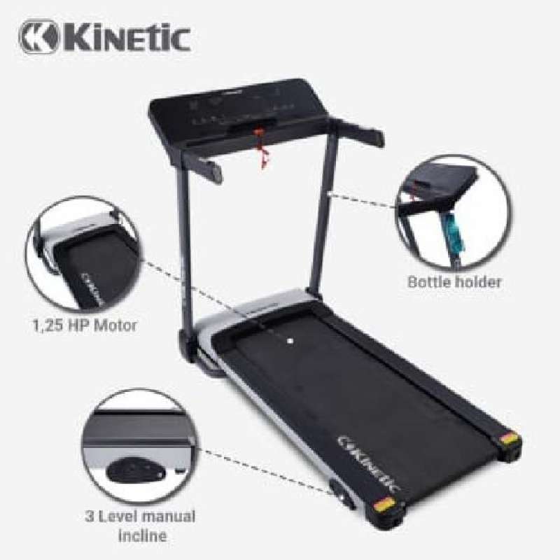 kinetic treadmill motorized 12p alat olahraga berkualitas dan garansi