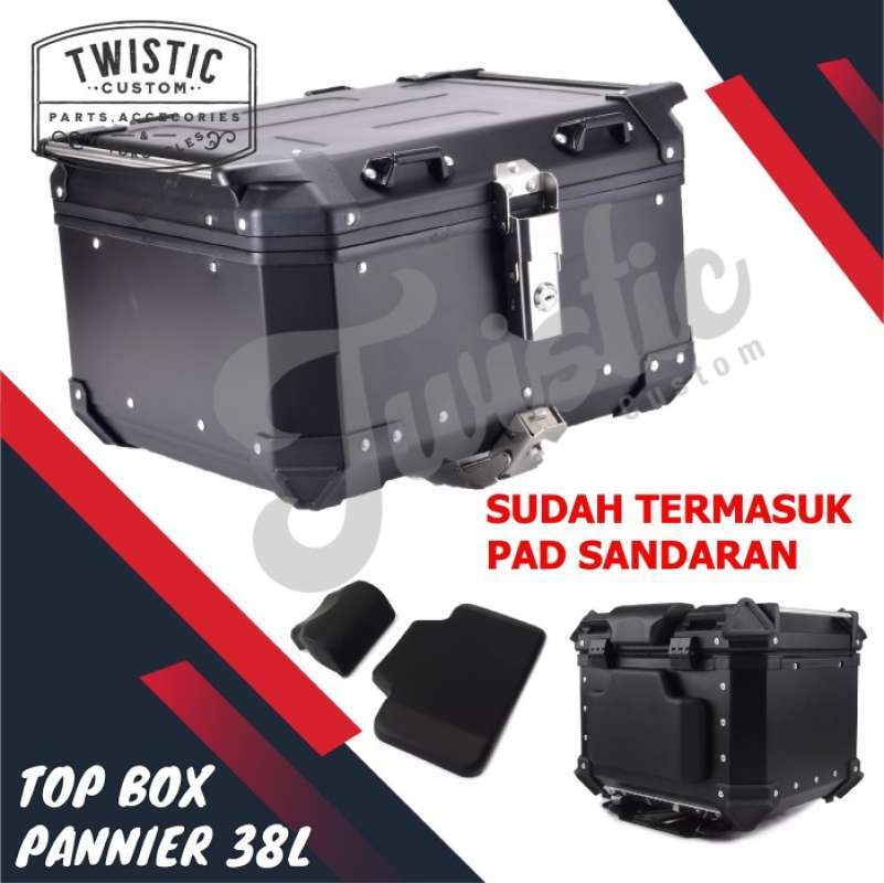 Promo Top Box Pannier Aluminium 38L Motor Himalayan Versys Cb150X