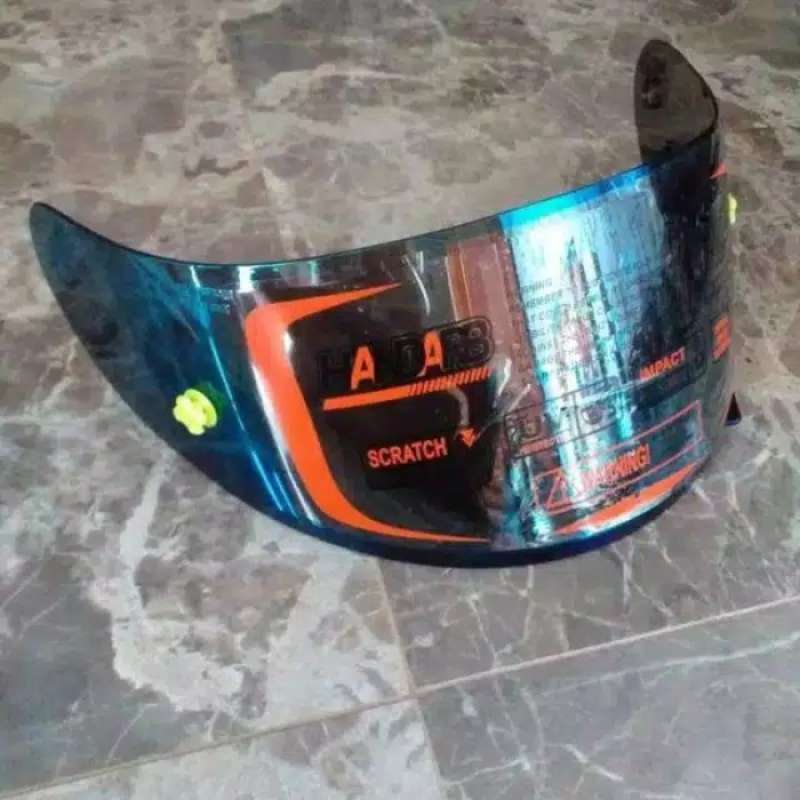 Flat visor kyt r10 iridium blue sales