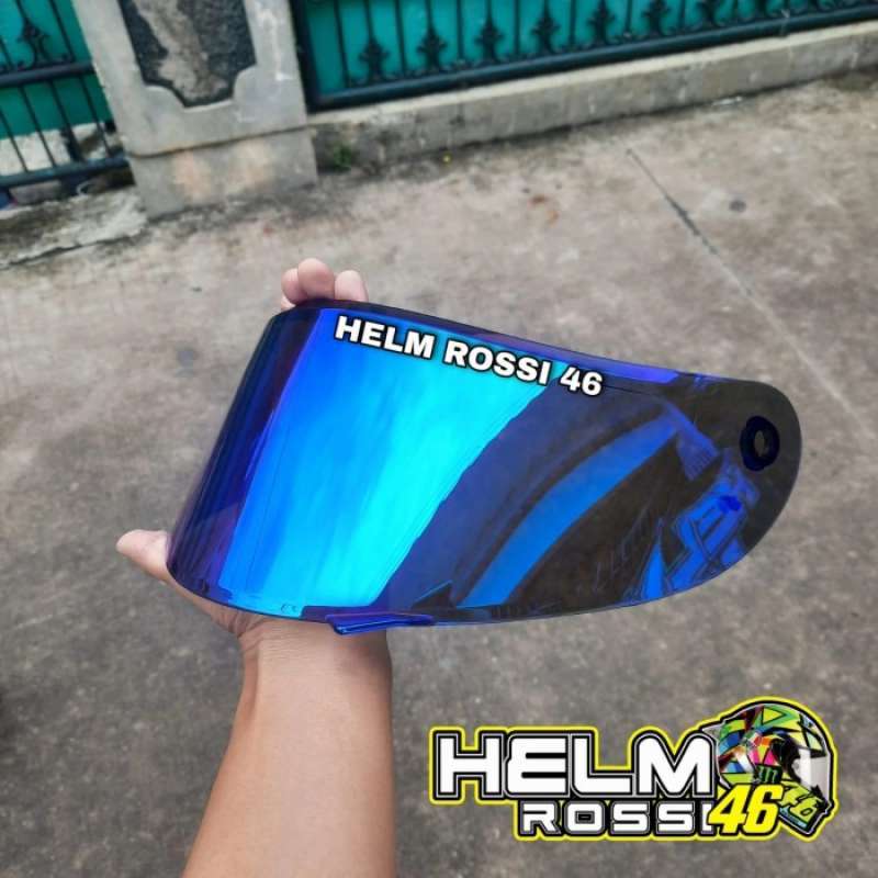 Promo Visor Flat Kyt Vendetta 2 Falcon 2 Fr Iridium Blue Red