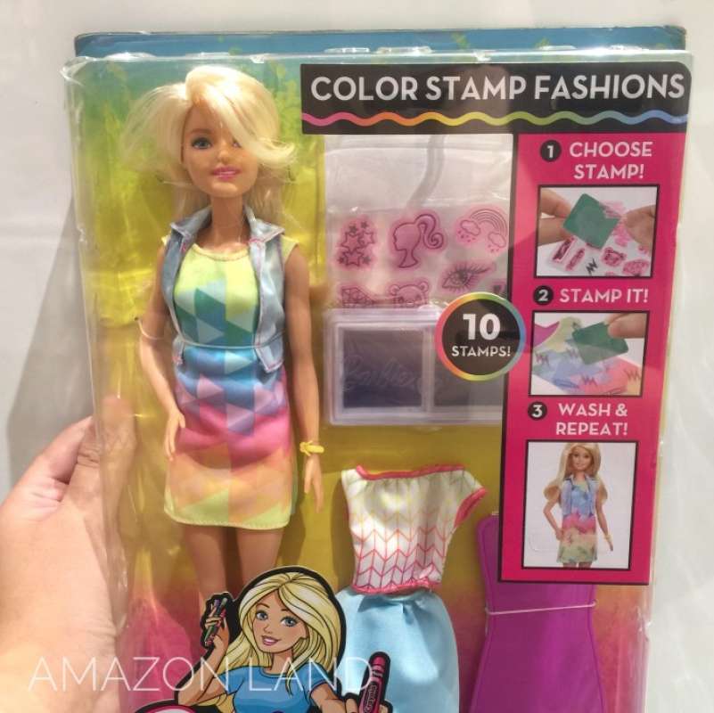 Barbie crayola color outlet stamp