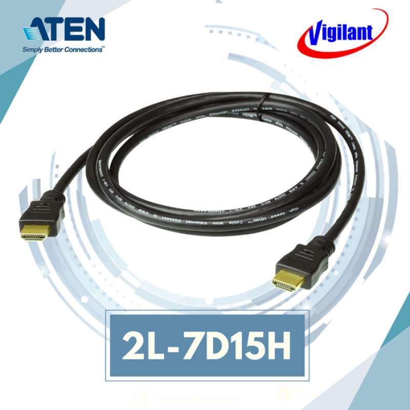 15 m High Speed HDMI Cable with Ethernet - 2L-7D15H, ATEN HDMI