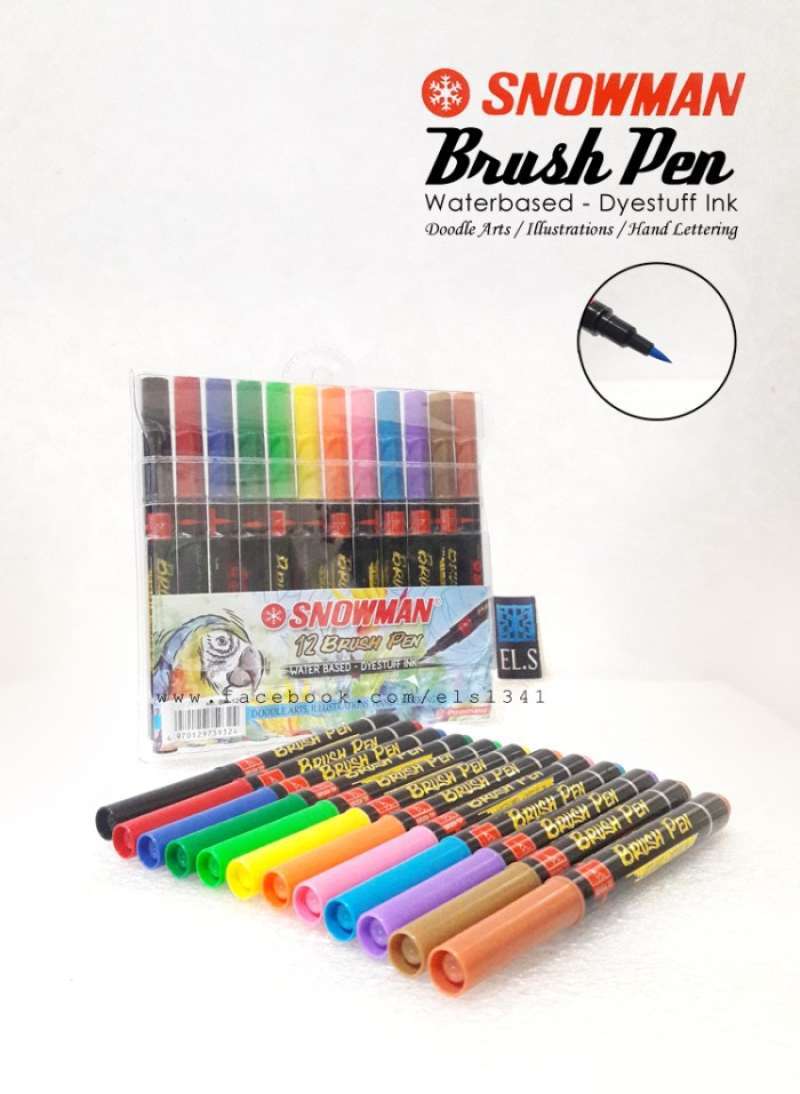 Brush pen outlet snowman