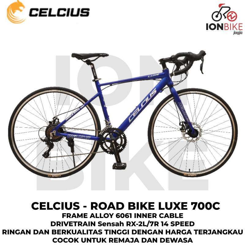 Sepeda Balap Celcius Luxe 700c Alloy 2x8 Speed 700 c Discbrake Disc Brake Scapa Roadbike GravelBike Road Bike Balap Murah Awet Strattos FRC38 Toronto