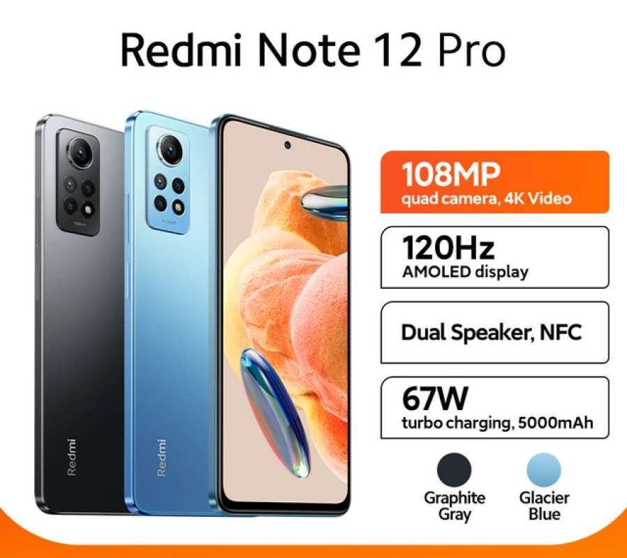 Jual REDMI NOTE 12 Pro RAM 6/128 GB GARANSI RESMI ORIGINAL BISA KREDIVO /  PAYLATER - Biru di Seller ZHNCELL - Krembangan Selatan-2, Kota Surabaya |  Blibli