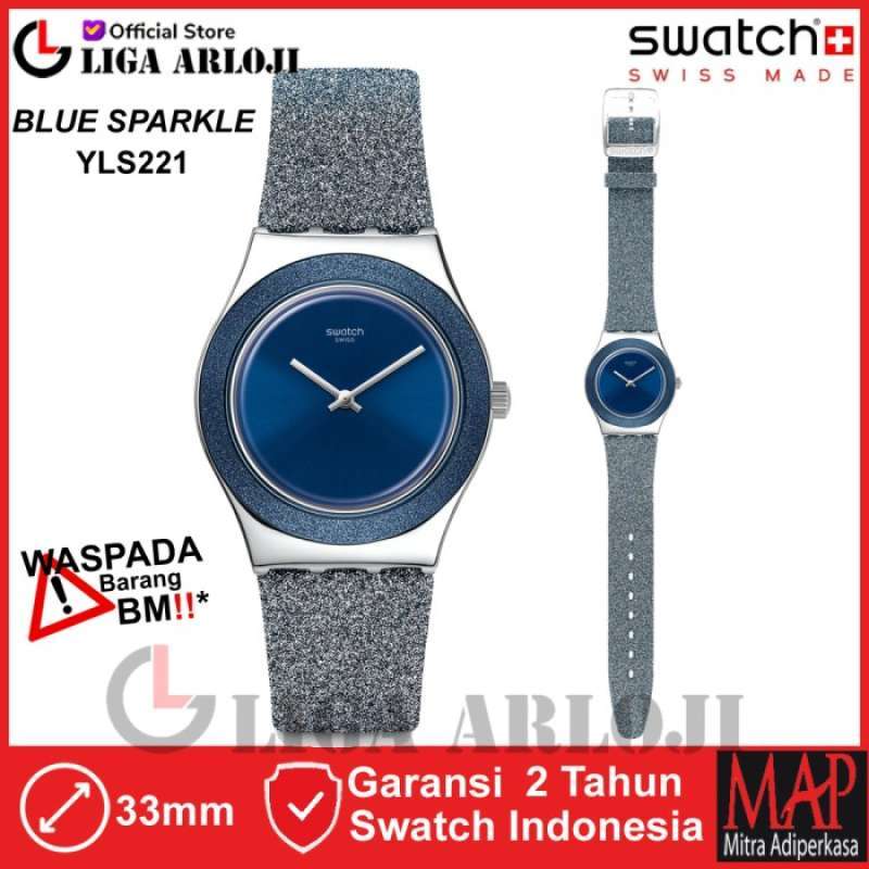Swatch online blue sparkles