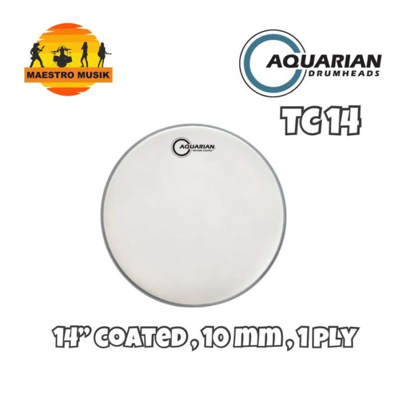 Jual Aquarian drum head TC 14 coated 14 1 ply di Seller