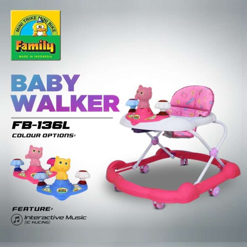 Promo Family FB136 Roller Turtle Sun Flower Baby Walker Tinggi