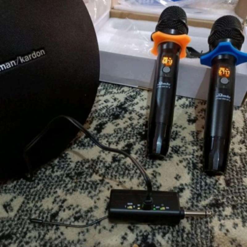 wireless mic untuk karaoke di speaker harman kardon onyx jbl partybox Jumlah mic 1mic