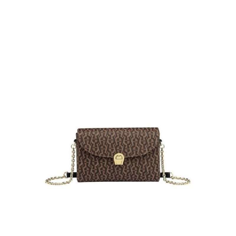AIGNER ORIGINAL STORE 100 ZOE SHOULDER BAG LOGO XS