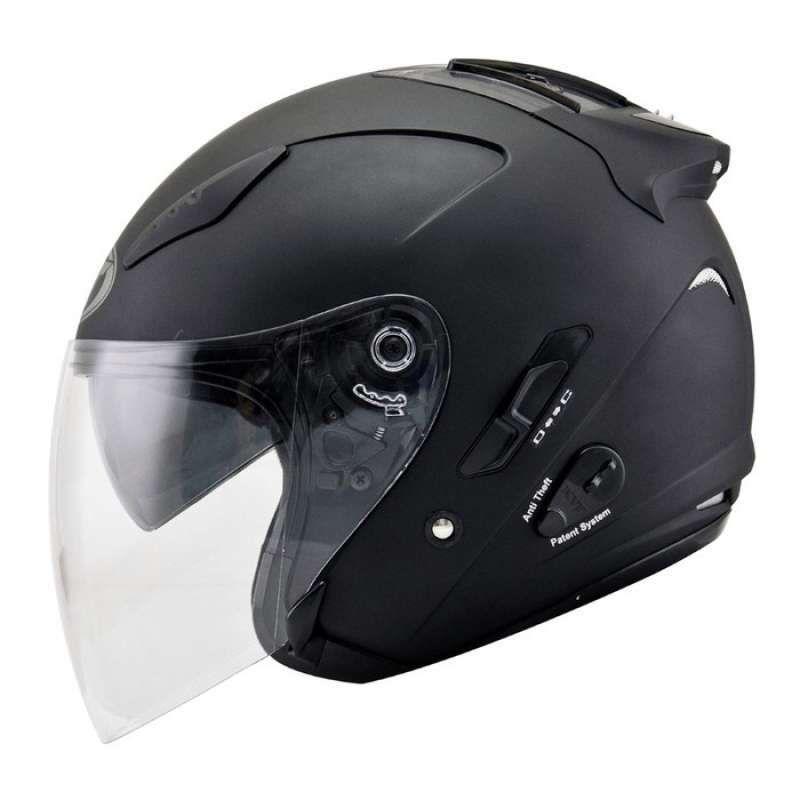 Promo Helm Kyt Galaxy Slide Flat R Solid Black Matt Diskon 23