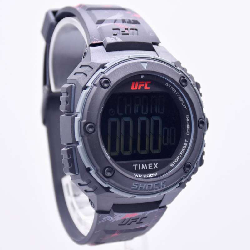 Timex UFC Shock TW2V85100 Jam Tangan Pria Black Resin Strap Original  Garansi Resmi