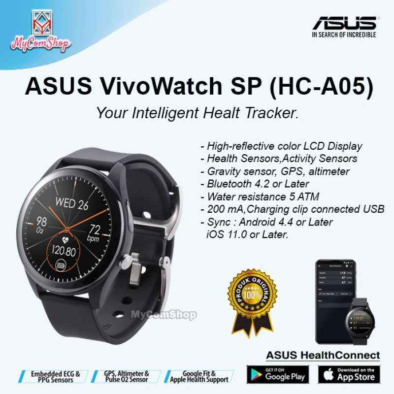 ASUS VIVOWATCH SP HC-A05 INTELLIGENT WEARABLE HEALT TRACKER 24/7 HEALT