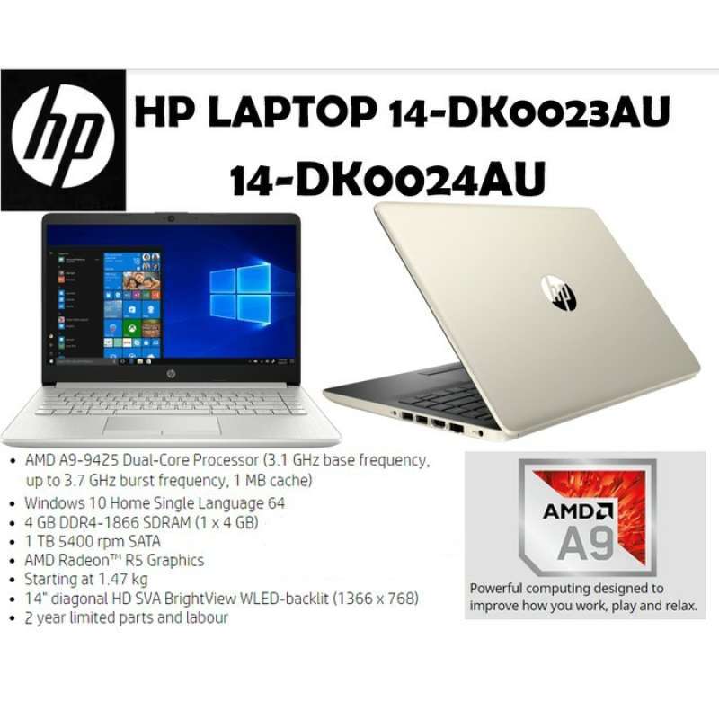 Jual Laptop Hp 14 dk0023au 0024au Amd A9 9425 Vga R5 4gb 1tb Win10 Di Seller Alfira Shop Tugu Selatan Kota Jakarta Utara Blibli