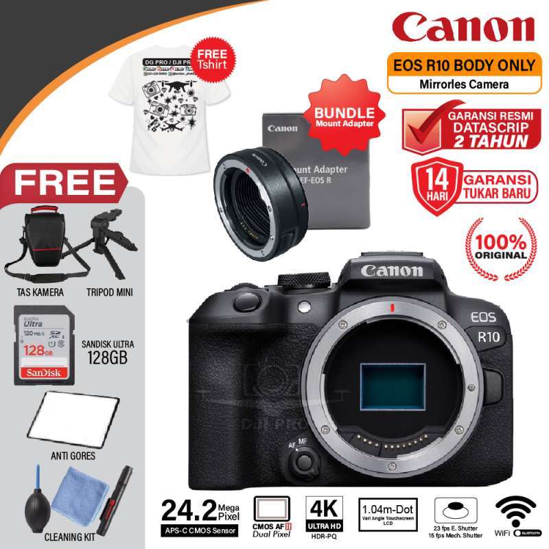 Canon EOS R10 Body Only Mirrorless Camera EOS R 10 BO Garansi Resmi