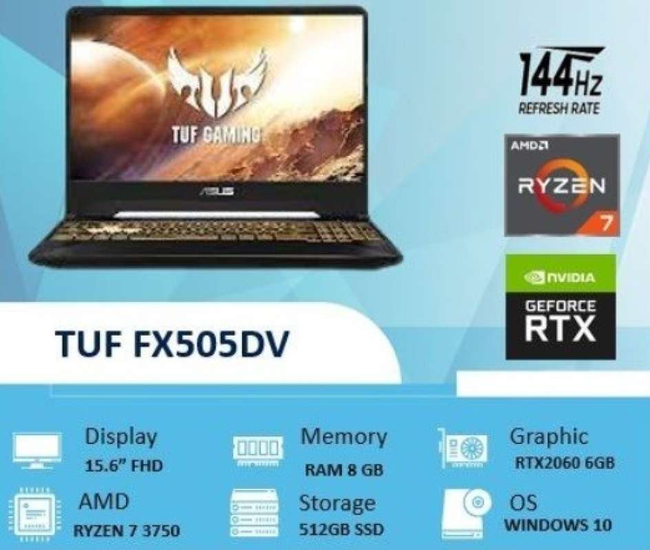 Promo ASUS TUF FX505DV R766RT Reyzen 7 3750H 16GB 512GB RTX2060