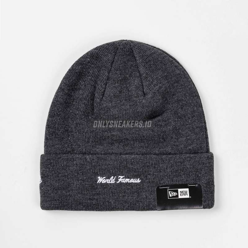 Jual Supreme New Era Box Logo Beanie Charcoal (100