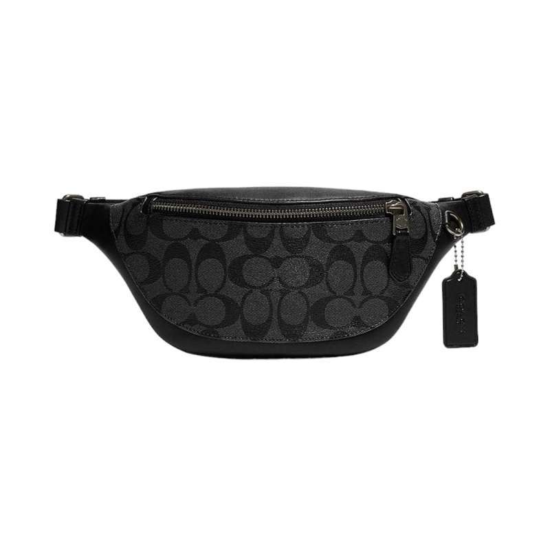 Jual Coach Warren Mini Belt Bag In Signature Canvas Charcoal Black