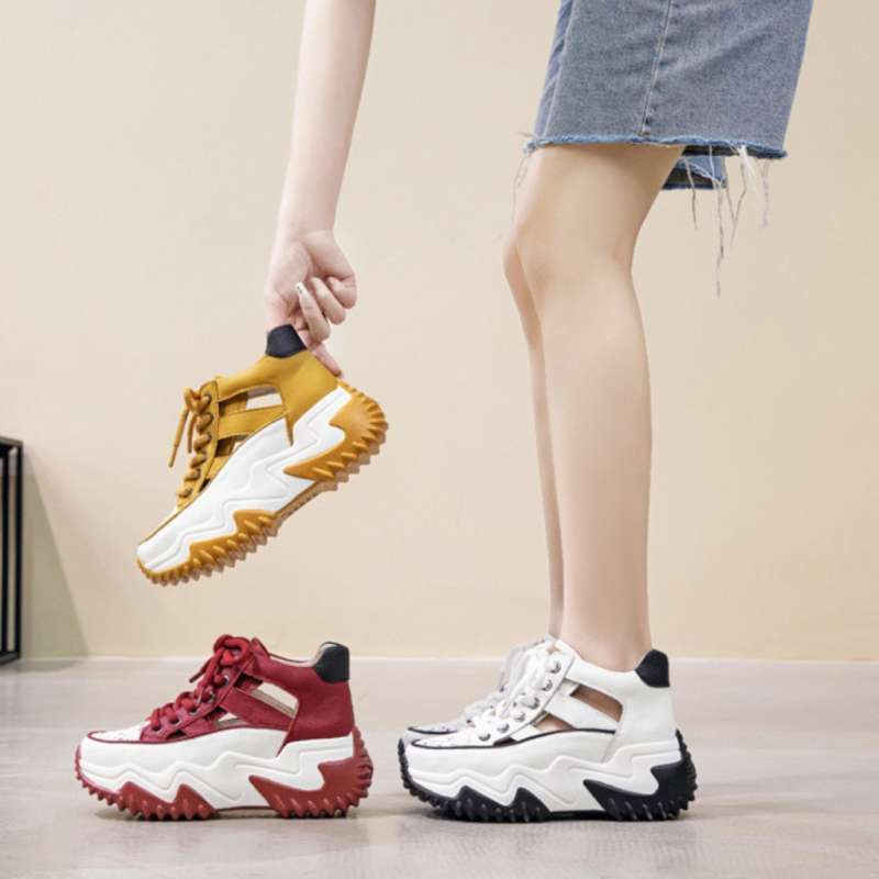 Promo Sepatu Sneakers Wedges Wanita Premium Quality ID218 39