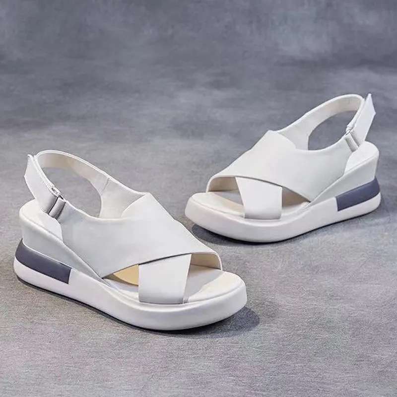 Promo SUPERVICE BL363 Sandal Wedges Wanita Sepatu Sandal Cewek
