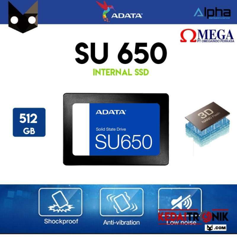 SSD Internal ADATA SU650 Ultimate 512GB SU 650 3D NAND Flash SATA 512