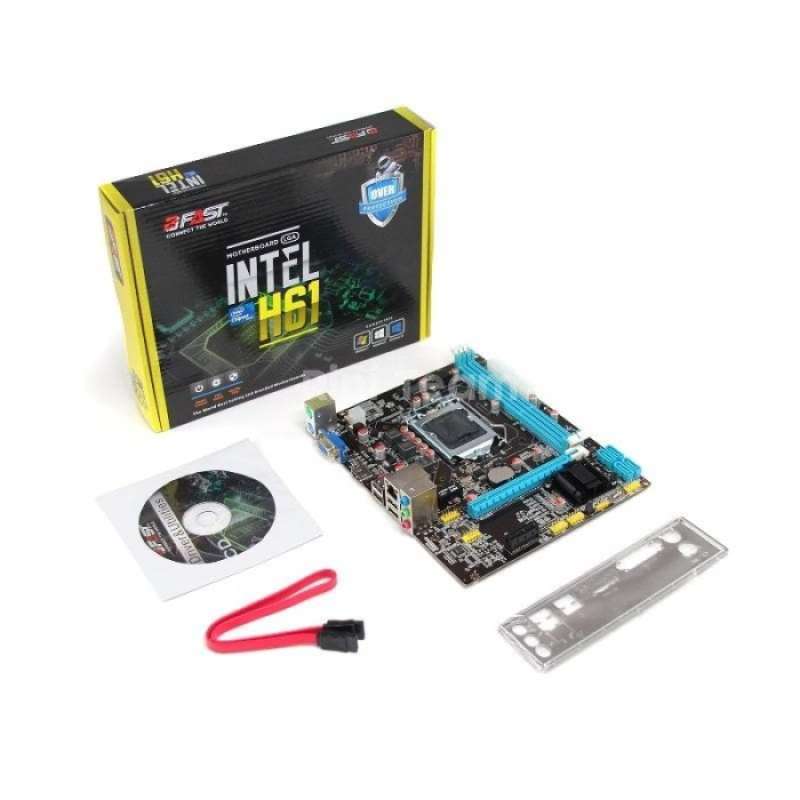 Terbaik Baru Motherboard Fast H61A Socket 1155 Hdmi 1 Tahun Sale