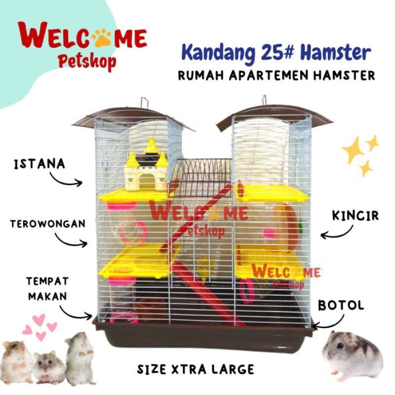 Kandang Hamster 25 Sweet Size Jumbo Hotel Apartemen Hamster