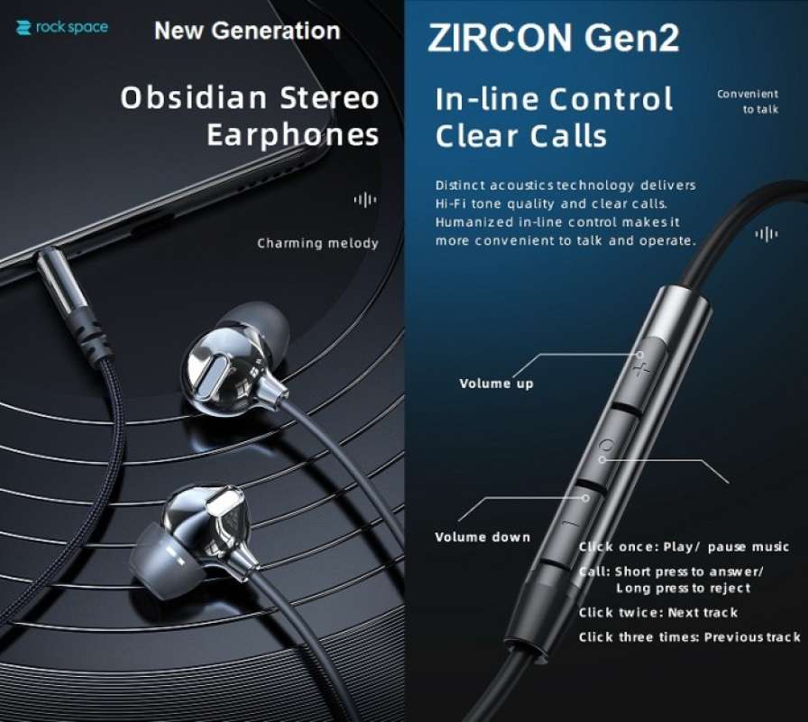 Zircon stereo earphone best sale